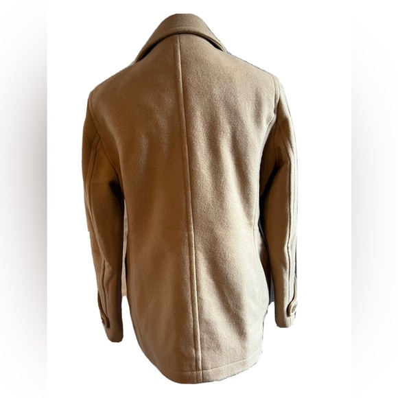 LL Bean Women's Classic Lambswool Peacoat Camel Size 4P- Like New! - Picture 8 of 15